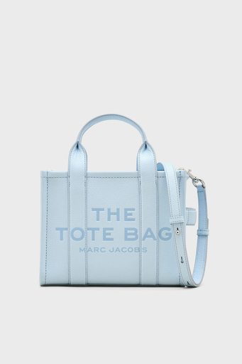 Marc Jacobs Small Tote Logolu Çıkarılabilir Askılı Deri Bayan Çanta H009L01SP21 465 AÇIK MAVİ - 1