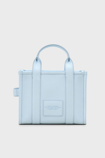 Marc Jacobs Small Tote Logolu Çıkarılabilir Askılı Deri Bayan Çanta H009L01SP21 465 AÇIK MAVİ - 3