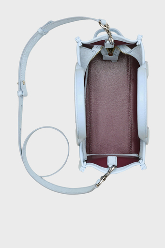 Marc Jacobs Small Tote Logolu Çıkarılabilir Askılı Deri Bayan Çanta H009L01SP21 465 AÇIK MAVİ - 7