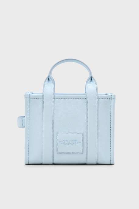 Marc Jacobs Small Tote Logolu Çıkarılabilir Askılı Deri Bayan Çanta H009L01SP21 465 AÇIK MAVİ - 3
