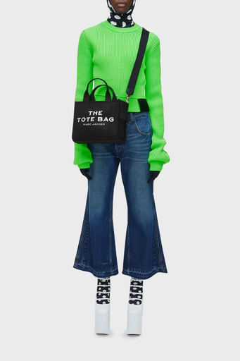 Marc Jacobs Small Tote Pamuklu Çıkarılabilir Askılı Bayan Çanta M0016493 001 SİYAH - 2