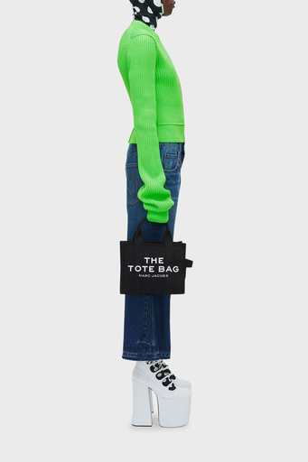 Marc Jacobs Small Tote Pamuklu Çıkarılabilir Askılı Bayan Çanta M0016493 001 SİYAH - 3