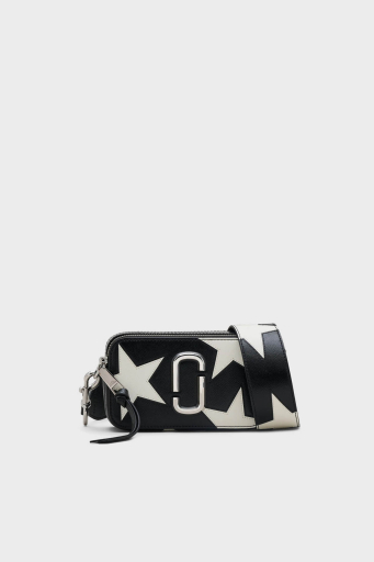 Marc Jacobs Yıldız Desenli Deri Çıkarılabilir Askılı Bayan Çanta 2R4HCR013H02 005 SİYAH-BEYAZ - 8