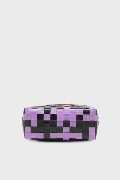 Marni 3D Sepet Örgü Bayan Çanta M00637 0M602 Lila-Siyah - 5