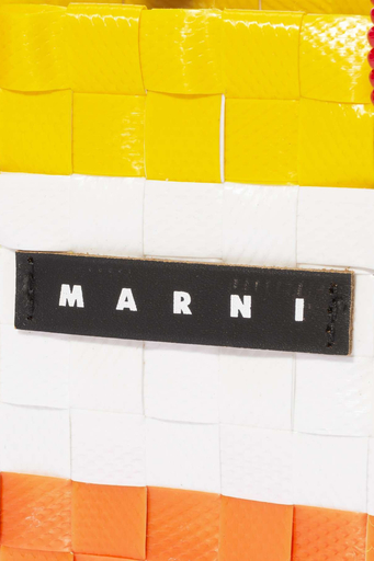 Marni Sepet Örgü Bayan Çanta M00816 0M100 Sarı-Beyaz-Turuncu - 12
