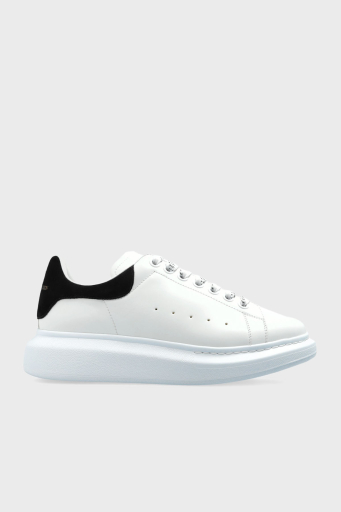 McQueen Kalın Tabanlı Deri Sneaker Bayan Ayakkabı 553770WIEF1 9061 BEYAZ-SİYAH - 1