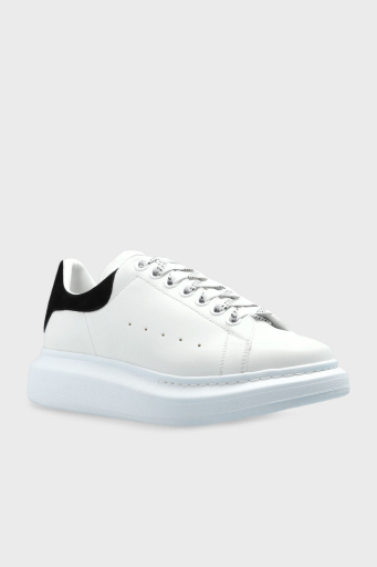 McQueen Kalın Tabanlı Deri Sneaker Bayan Ayakkabı 553770WIEF1 9061 BEYAZ-SİYAH - 3