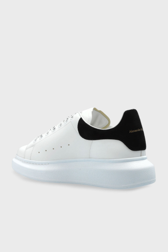 McQueen Kalın Tabanlı Deri Sneaker Bayan Ayakkabı 553770WIEF1 9061 BEYAZ-SİYAH - 4