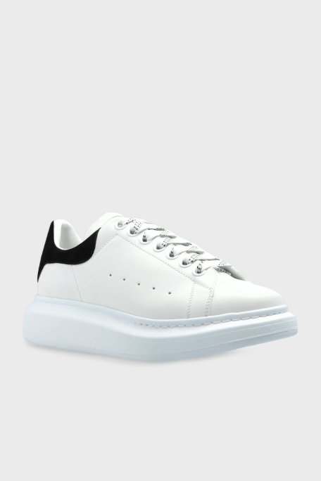 McQueen Kalın Tabanlı Deri Sneaker Bayan Ayakkabı 553770WIEF1 9061 BEYAZ-SİYAH - 4