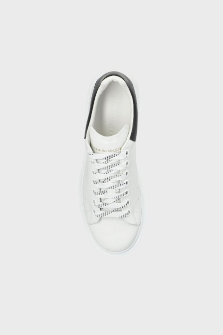 McQueen Logolu Deri Sneaker Erkek Ayakkabı 553680WIEEN 9061 BEYAZ-SİYAH - 5