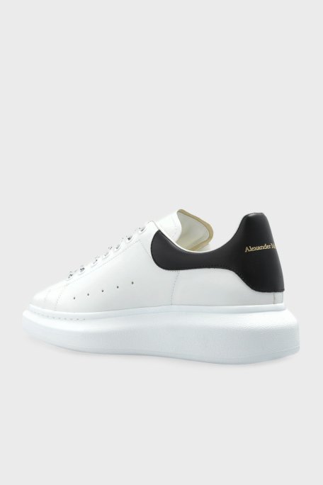 McQueen Logolu Deri Sneaker Erkek Ayakkabı 553680WIEEN 9061 BEYAZ-SİYAH - 6