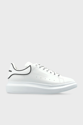 McQueen Logolu Deri Sneaker Erkek Ayakkabı 625156WIEEQ 9074 BEYAZ - 1