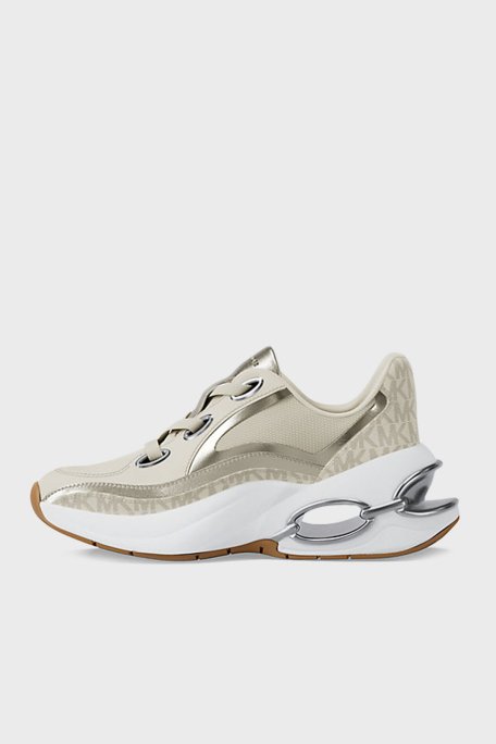 Michael Kors Deri Karışımlı Logo Detaylı Sneaker 43T5TRFS2B150 Bayan Ayakkabı 43T5TRFS2B 150 EKRU - 2