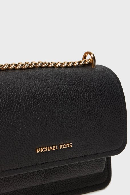 Michael Kors Deri Logolu Ayarlanabilir Zincir Askılı 32T4GC7C1T001 Bayan Çanta 32T4GC7C1T 001 SİYAH - 6