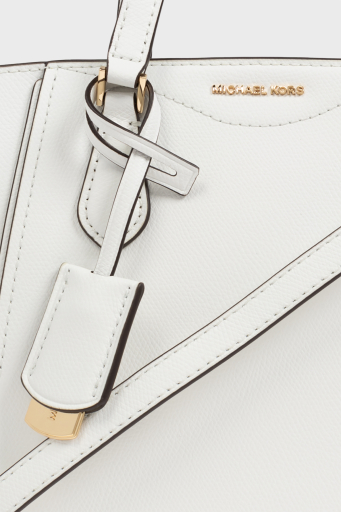 Michael Kors Deri Logolu Çıkarılabilir Askılı 32F4GTBC1L085 Bayan Çanta 32F4GTBC1L 085 BEYAZ - 6