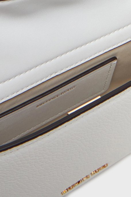 Michael Kors Deri Logolu Çıkarılabilir Askılı 32S5GYTU1L085 Bayan Çanta 32S5GYTU1L 085 BEYAZ - 4