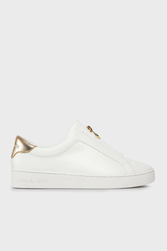 Michael Kors Deri Logolu Fermuarlı Sneaker 43R4KTFP2L740 Bayan Ayakkabı 43R4KTFP2L 740 BEYAZ - 1