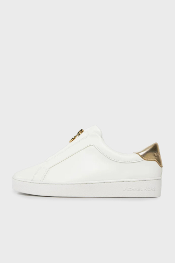 Michael Kors Deri Logolu Fermuarlı Sneaker 43R4KTFP2L740 Bayan Ayakkabı 43R4KTFP2L 740 BEYAZ - 3