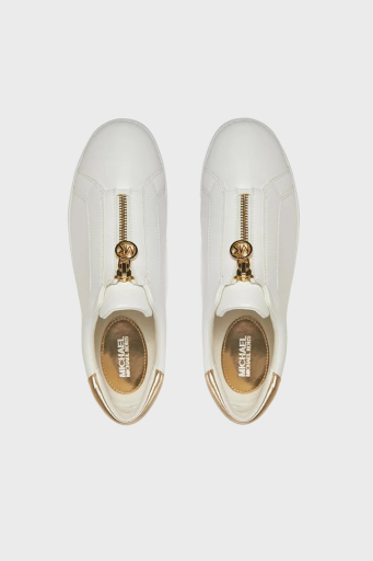 Michael Kors Deri Logolu Fermuarlı Sneaker 43R4KTFP2L740 Bayan Ayakkabı 43R4KTFP2L 740 BEYAZ - 16