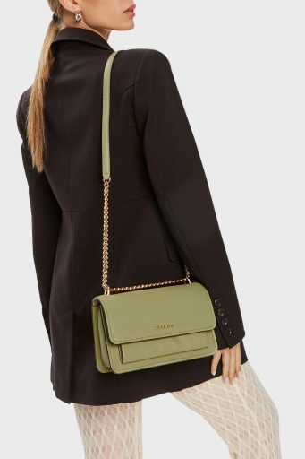 Michael Kors Deri Logolu Zincir Askılı 30T4GC7L3T334 Bayan Çanta 30T4GC7L3T 334 HAKİ - 2
