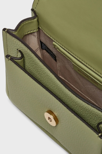 Michael Kors Deri Logolu Zincir Askılı 32T4GC7C1T334 Bayan Çanta 32T4GC7C1T 334 HAKİ - 5