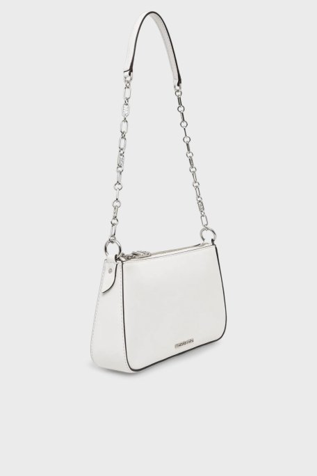 Michael Kors Hakiki Deri Zincir Askılı 32H3S8EW6L085 Bayan Çanta 32H3S8EW6L 085 BEYAZ - 3