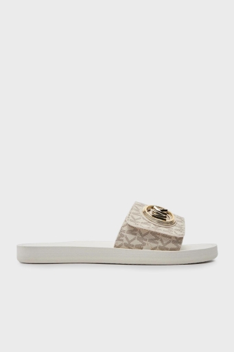Michael Kors Logolu 40R4MKFA1B150 Bayan Terlik 40R4MKFA1B 150 EKRU - 1