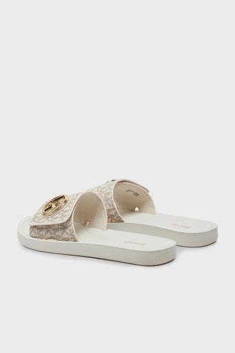 Michael Kors Logolu 40R4MKFA1B150 Bayan Terlik 40R4MKFA1B 150 EKRU - 6