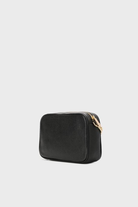 Michael Kors Logolu Ayarlanabilir Uzatma Askılı % 100 Deri Jet Set Bayan Çanta 32F7GGNM8L 001 SİYAH - 4