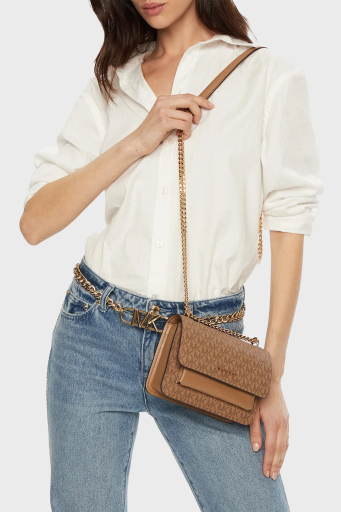 Michael Kors Logolu Ayarlanabilir Zincir Askılı 32R5GC7C1V297 Bayan Çanta 32R5GC7C1V 297 BEJ - 2