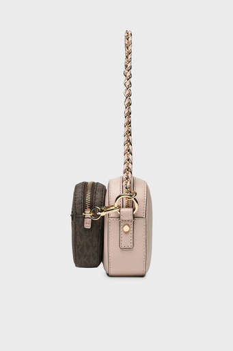 Michael Kors Logolu Ayrılabilir Ön Bölmeli Zincir Askılı Hakiki Deri Bayan Çanta 32R3GJ6C4L 266 Kahve-Pudra - 3