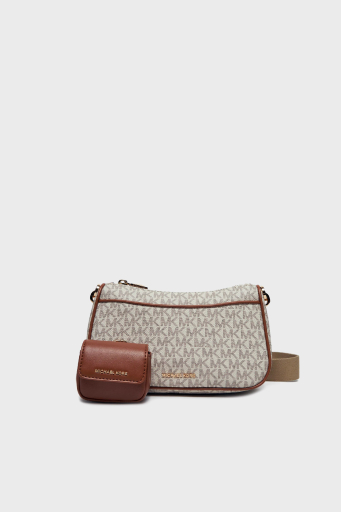 Michael Kors Logolu Çıkarılabilir Mini Cüzdanlı 32S3GJ6C8B149 Bayan Çanta 32S3GJ6C8B 149 EKRU - 1