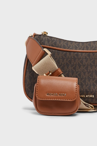 Michael Kors Logolu Çıkarılabilir Mini Cüzdanlı 32S3GJ6C8B252 Bayan Çanta 32S3GJ6C8B 252 KAHVE - 10