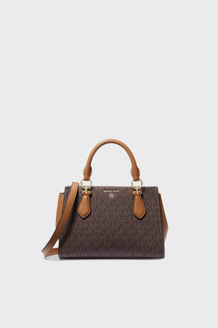 Michael Kors - Michael Kors Logolu Çıkarılabilir Omuz Askılı 32F2G6AC1B252 Bayan Çanta 32F2G6AC1B 252 KAHVE