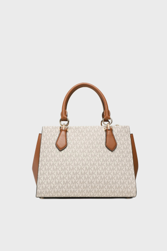 Michael Kors Logolu Çıkarılabilir Omuz Askılı Deri Bayan Çanta 30S2G6AS2B 149 KREM - 11
