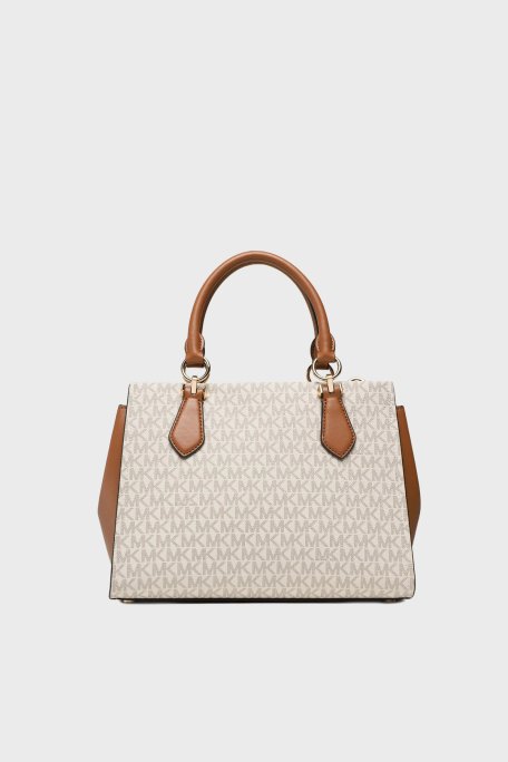 Michael Kors Logolu Çıkarılabilir Omuz Askılı Deri Bayan Çanta 30S2G6AS2B 149 KREM - 5