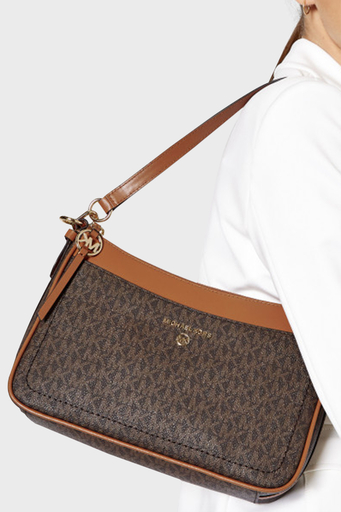 Michael Kors Logolu Çıkarılabilir Uzatma Askılı Bayan Çanta 32S1GT9C8B 252 KAHVE - 2