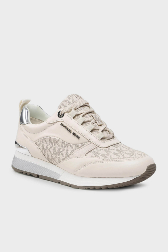 Michael Kors Logolu Deri Sneaker 43T2ALFS4L132 Bayan Ayakkabı 43T2ALFS4L 132 KREM - 3