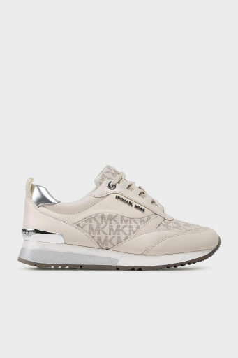 Michael Kors Logolu Deri Sneaker 43T2ALFS4L132 Bayan Ayakkabı 43T2ALFS4L 132 KREM - 6