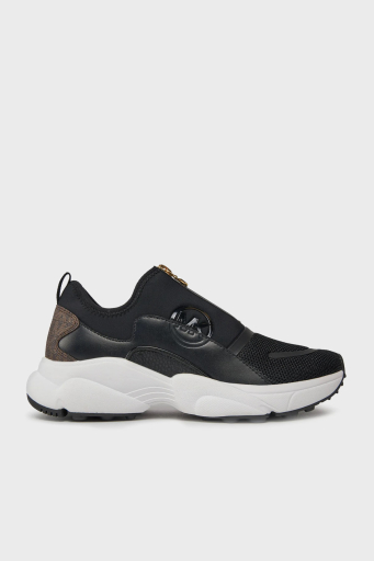 Michael Kors Logolu Fermuarlı Sneaker 43H3SMFSHD212 Bayan Ayakkabı 43H3SMFSHD 212 SİYAH-KAHVE - 1