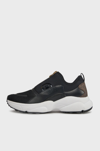 Michael Kors Logolu Fermuarlı Sneaker 43H3SMFSHD212 Bayan Ayakkabı 43H3SMFSHD 212 SİYAH-KAHVE - 3