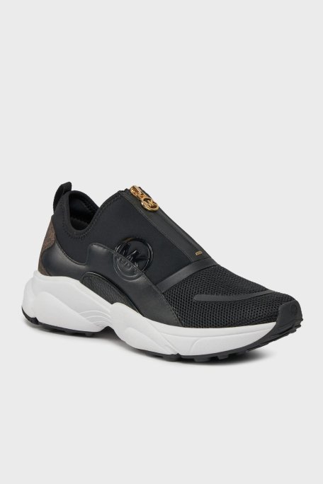 Michael Kors Logolu Fermuarlı Sneaker 43H3SMFSHD212 Bayan Ayakkabı 43H3SMFSHD 212 SİYAH-KAHVE - 2
