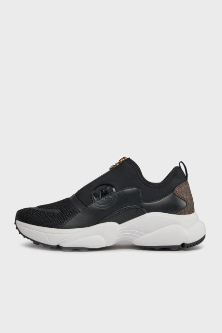 Michael Kors Logolu Fermuarlı Sneaker 43H3SMFSHD212 Bayan Ayakkabı 43H3SMFSHD 212 SİYAH-KAHVE - 3