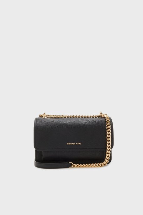 Michael Kors Logolu Hakiki Deri Ayarlanabilir Zincir Askılı 30T4GC7L3T001 Bayan Çanta 30T4GC7L3T 001 SİYAH - 5