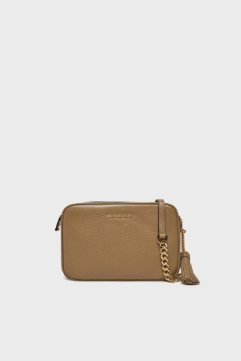 Michael Kors Logolu Hakiki Deri Çıkarılabilir Zincir Askılı 32F7GGNM8L297 Bayan Çanta 32F7GGNM8L 297 BEJ - 5