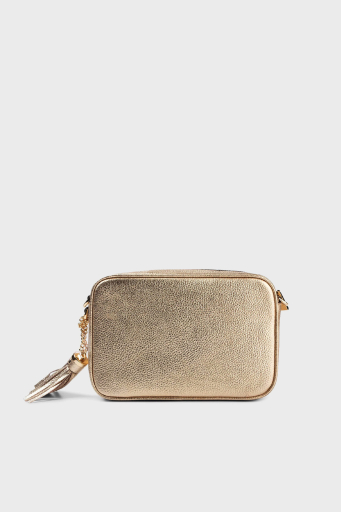 Michael Kors Logolu Hakiki Deri Çıkarılabilir Zincir Askılı 32F7MGNM6M740 Bayan Çanta 32F7MGNM6M 740 GOLD - 3