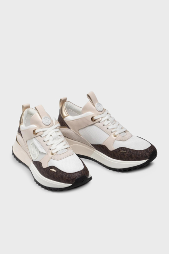 Michael Kors Logolu Hakiki Deri Sneaker Bayan Ayakkabı 43F1THFS1B 085 BEYAZ - 12