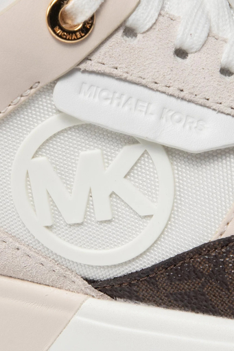 Michael Kors Logolu Hakiki Deri Sneaker Bayan Ayakkabı 43F1THFS1B 085 BEYAZ - 14