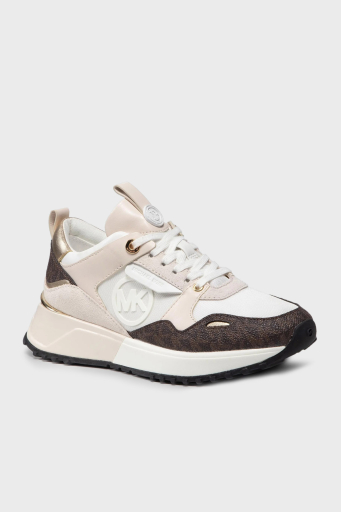Michael Kors Logolu Hakiki Deri Sneaker Bayan Ayakkabı 43F1THFS1B 085 BEYAZ - 16