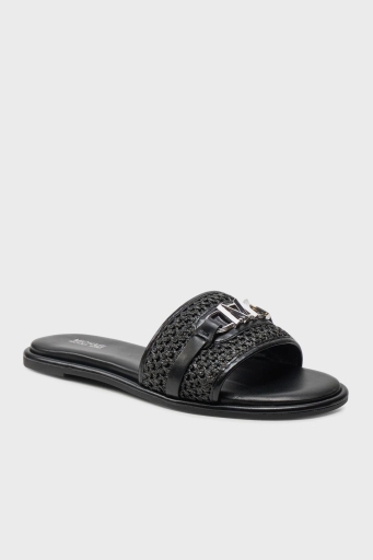 Michael Kors Logolu Hasır Düz 40S4EBFS1D003 Bayan Terlik 40S4EBFS1D 003 SİYAH - 14
